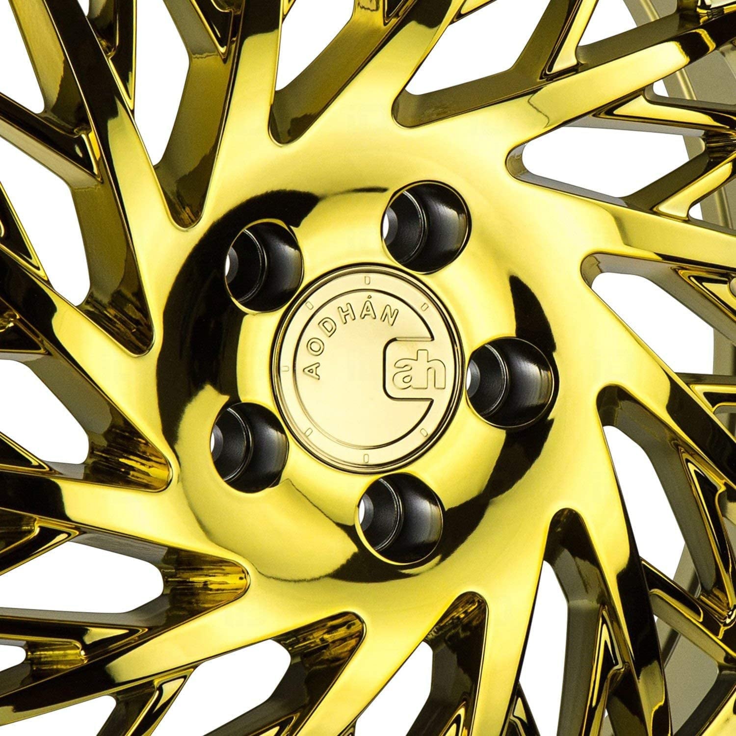 AODHAN DS03 Gold Vacuum w/ Chrome Rivets (Driver Side) DESCRIPTION: 18x9.5 / 5x114.3/OFF 30/HUB 73.1