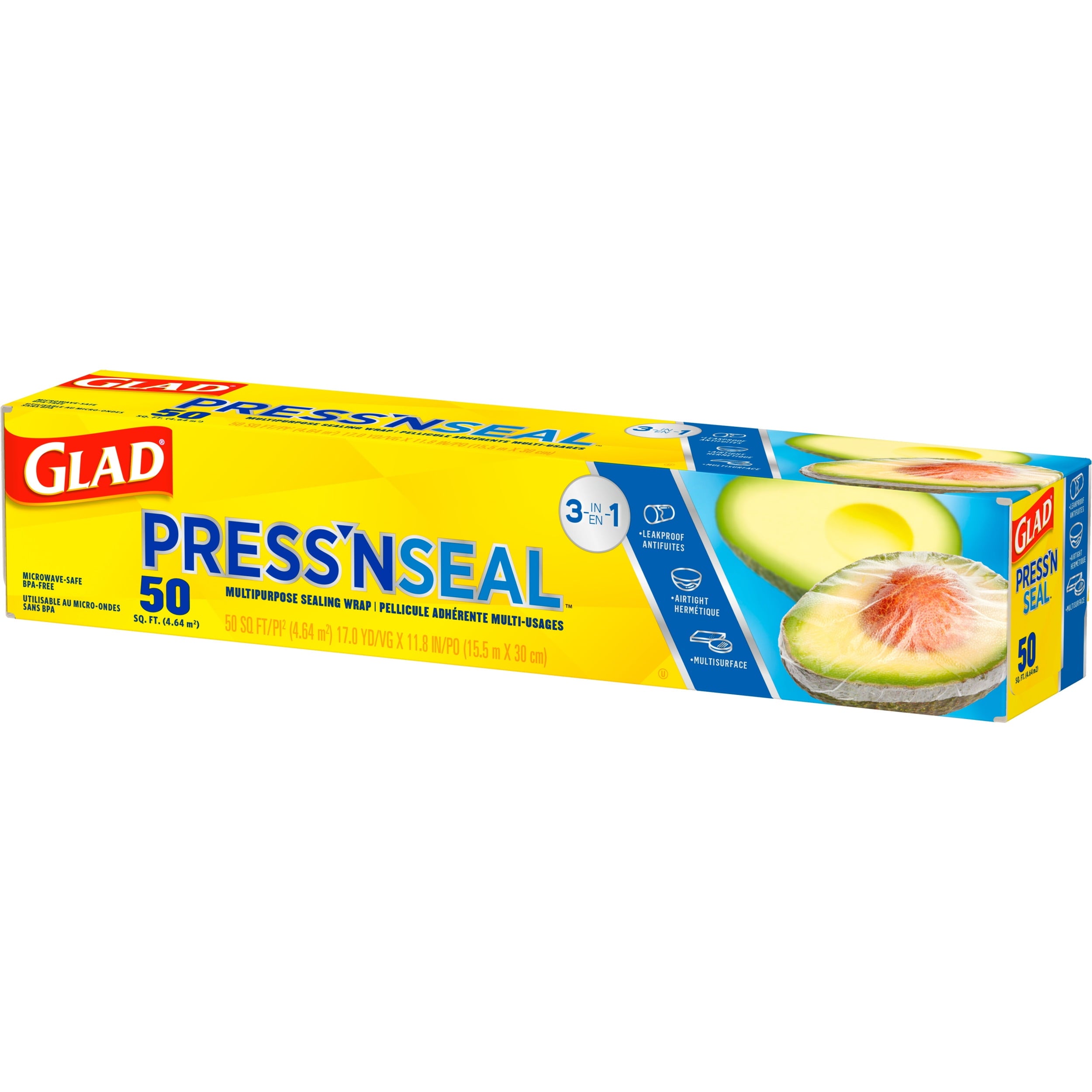 Glad Press'n Seal Food Plastic Wrap - 50 Square Foot Roll