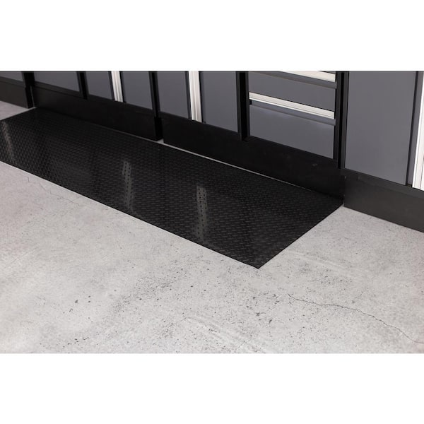 Diamond Tread 27 in. W x 96 in. L Midnight Black Commercial Grade Vinyl Performance Garage Flooring Runner
