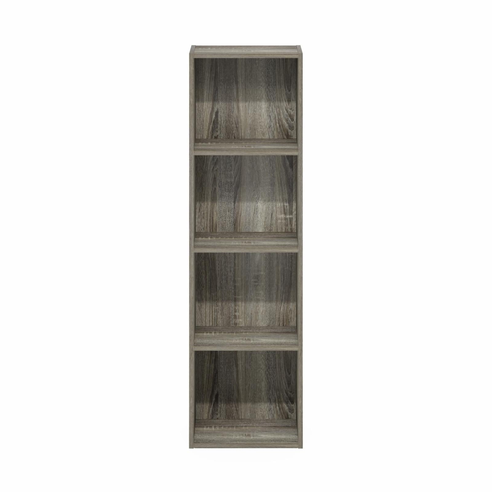 Furinno Pasir 4-Tier Open Shelf Bookcase, French Oak
