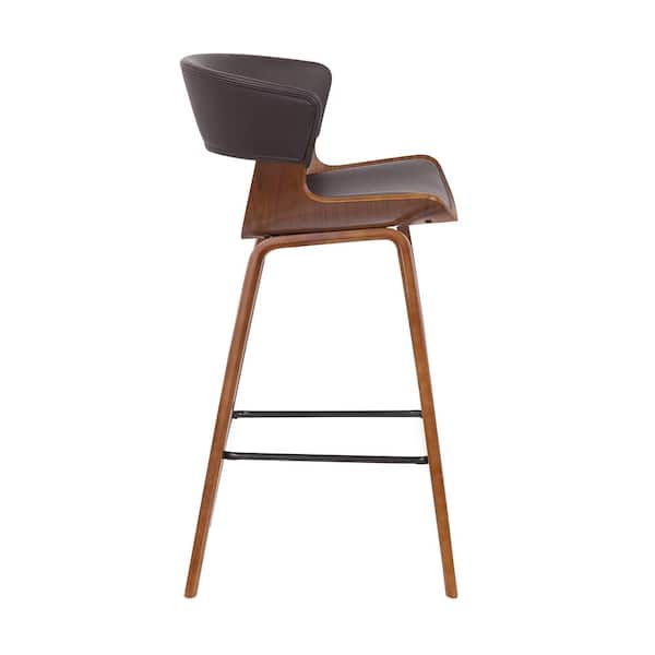 Jagger Modern 26 in. Wood and Faux Leather Counter Height Bar Stool