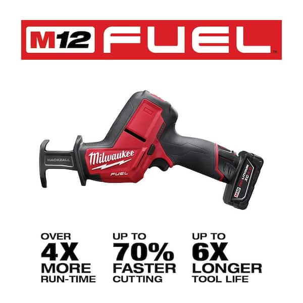 M12 FUEL 12V Lithium-Ion Brushless Cordless HACKZALL Reciprocating Saw Kit W/M12 Rocket Stand Light
