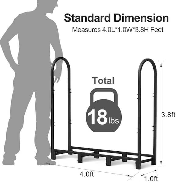 4 ft. Heavy-Duty Outdoor Firewood Rack