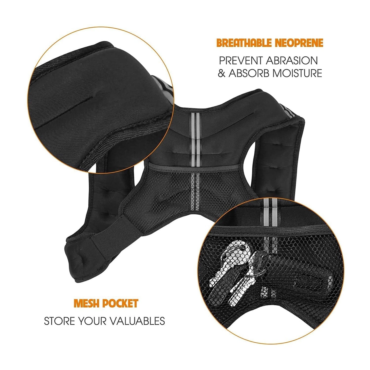 Yes4All 8lbs Weighted Vest + Ankle Weight 1lbs Pair