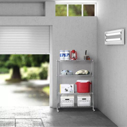 Seville Classics 4-Tier Steel Wire Shelving, 36" W x 14" D x 56.5"H