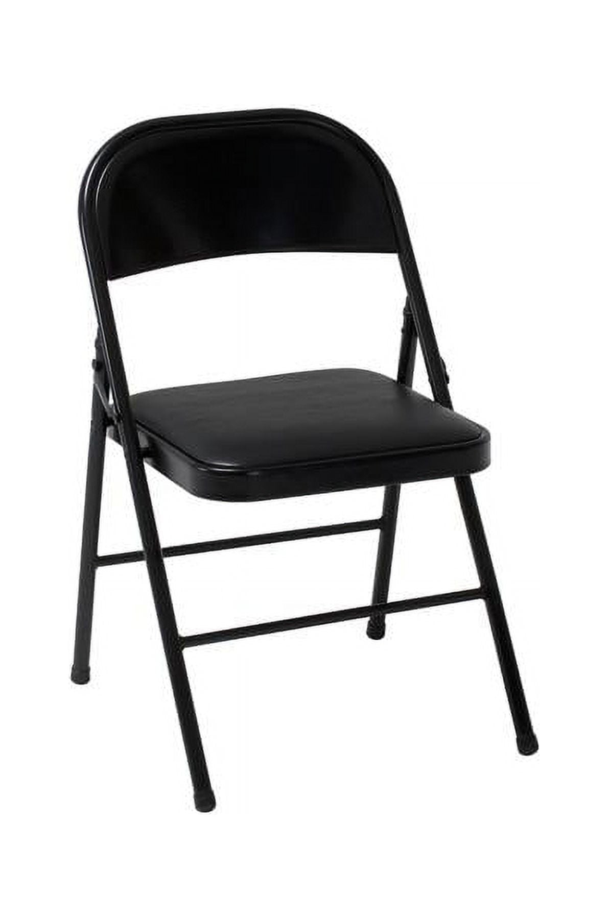 Mainstays Vinyl Folding Chair (4 Pack), Black