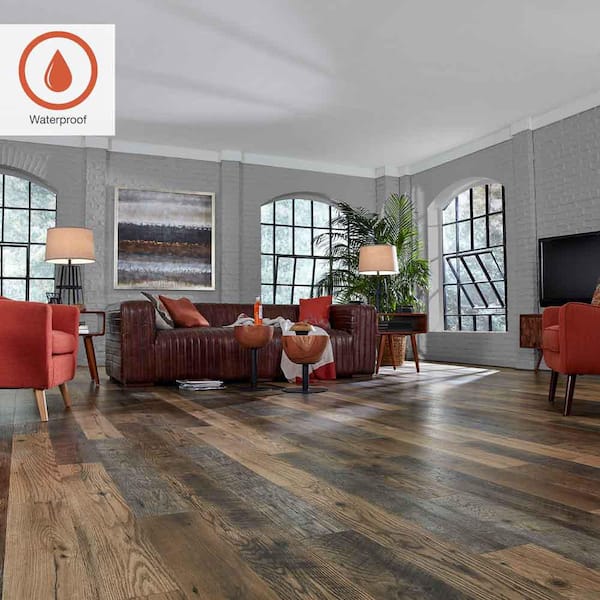 Outlast+ Honeysuckle Oak 12 mm T x 6.1 in. W Waterproof Laminate Wood Flooring (16.1 sqft/case)