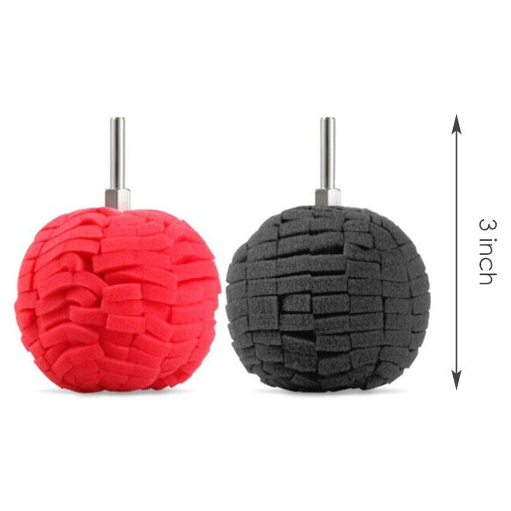 KingFurt 5Pcs Foam Drill Polishing Cone Ball Pads Kit Car Hub Waxing Buffing Wheel Polisher Conical Sponge