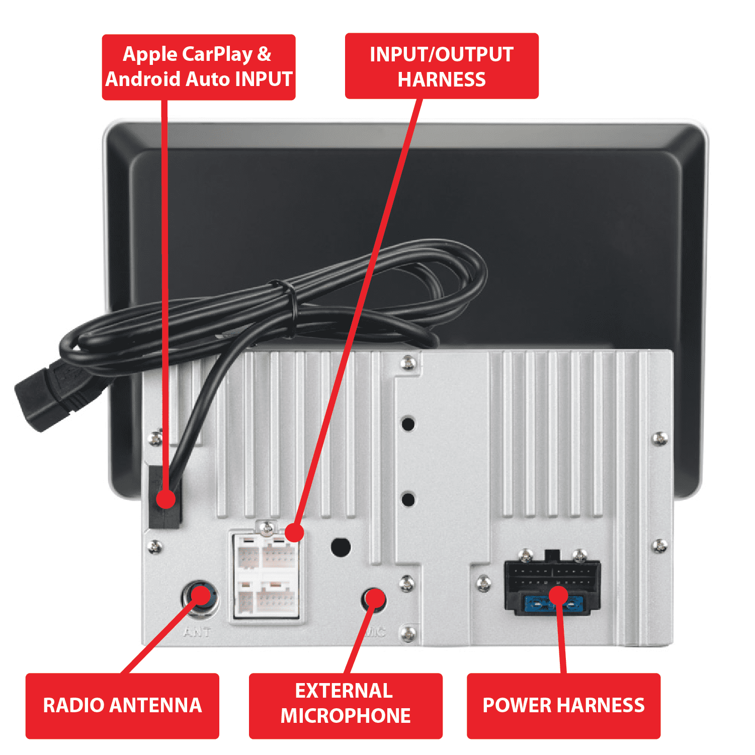 Dual Electronics XDCPA11BT 10.1 Inch, Car Stereo Head Unit, Double DIN Certified Apple CarPlay Android Auto with Bluetooth