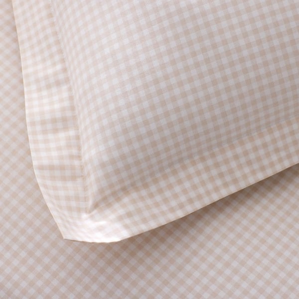 Company Kid's Ditsy Gingham Pink Organic Cotton Percale Standard Pillowcases (Set of 2)