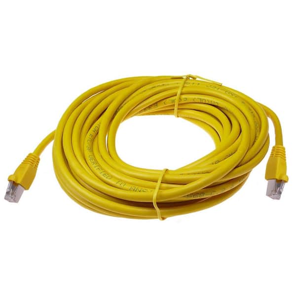 25 ft. Cat6a Snagless Shielded (STP) Network Patch Cable, Yellow