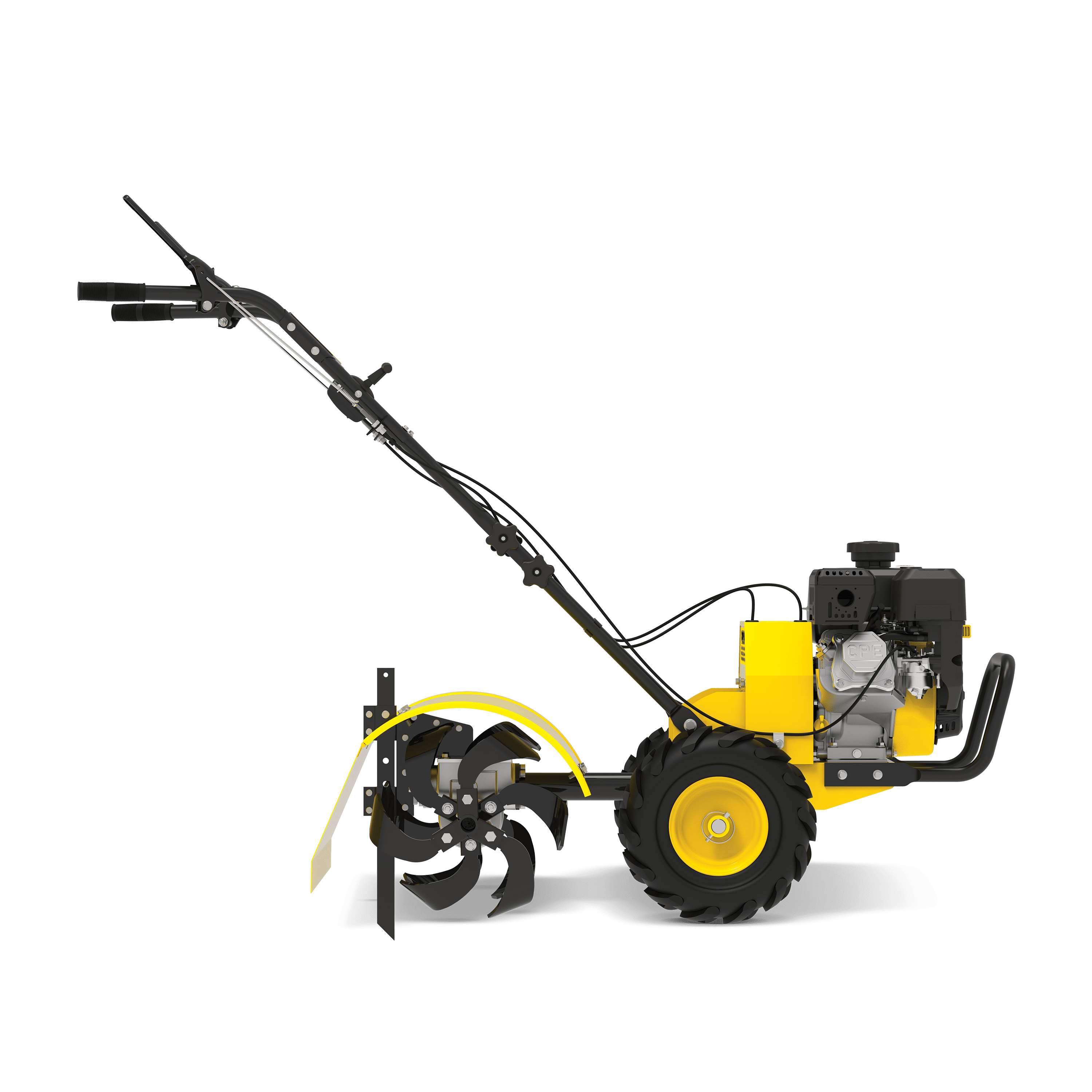 Champion Power Equipment 19-Inch Counter Rotating Rear Tine Tiller with Self-Propelled Agricultural Tires