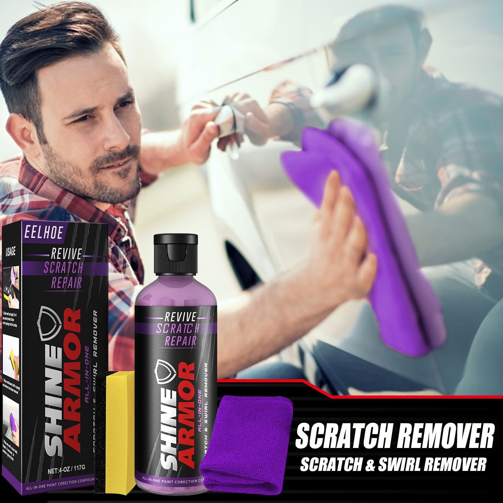 Savings Up to 65% off Car Scratch Remover - Ultimate Scratch and Swirl Remover - Repair Paint Scratches, Scratches, Water Spots! Car Polish Buffer Kit 100ml