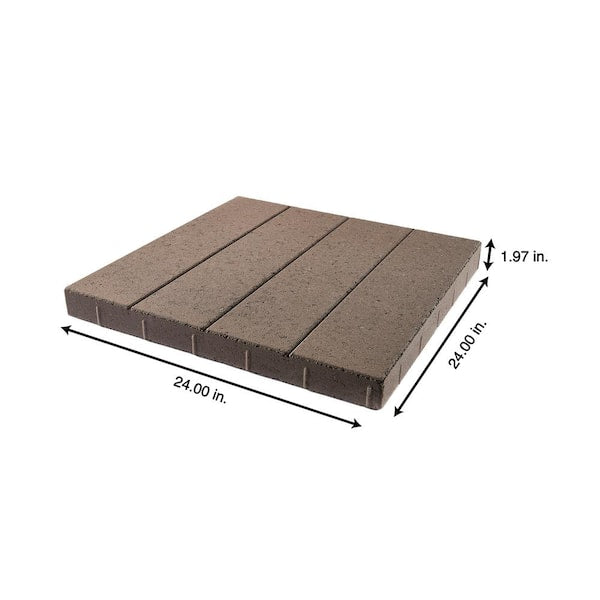 Avant XL 24 in. x 24 in. x 2 in. Bellows Brown Square Concrete Step Stone (14-Pieces/56 sq. ft./Pallet)