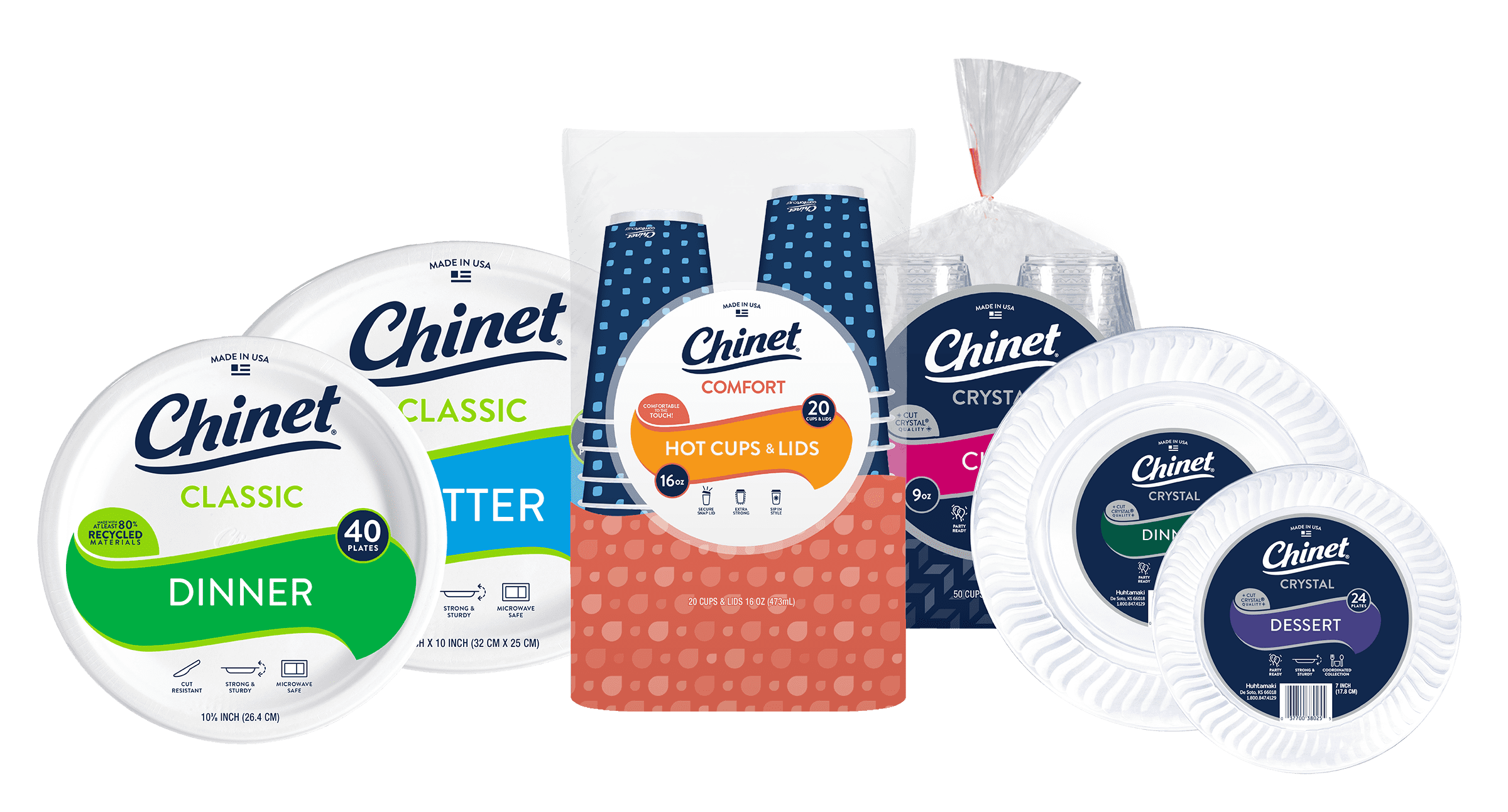 Chinet Classic® Premium Disposable Paper Platters, White, 12 ⅝ x 10