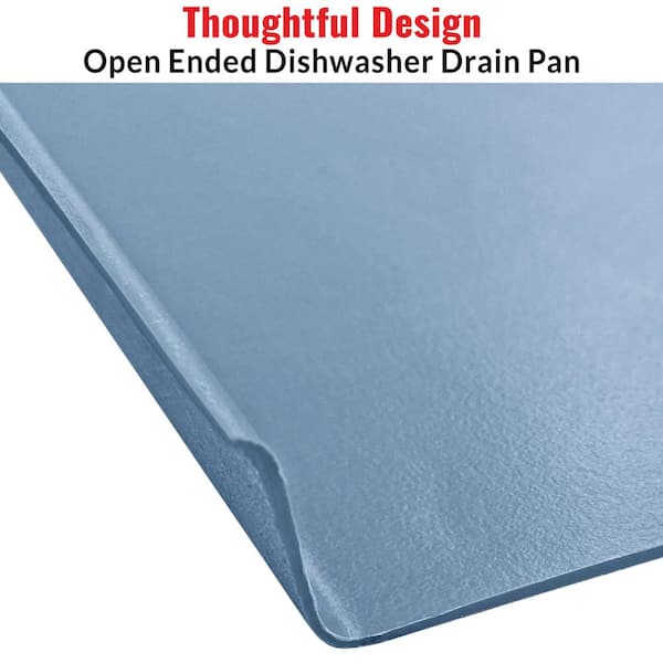 24 in. x 20.5 in. Grey Dishwasher Drain Pan