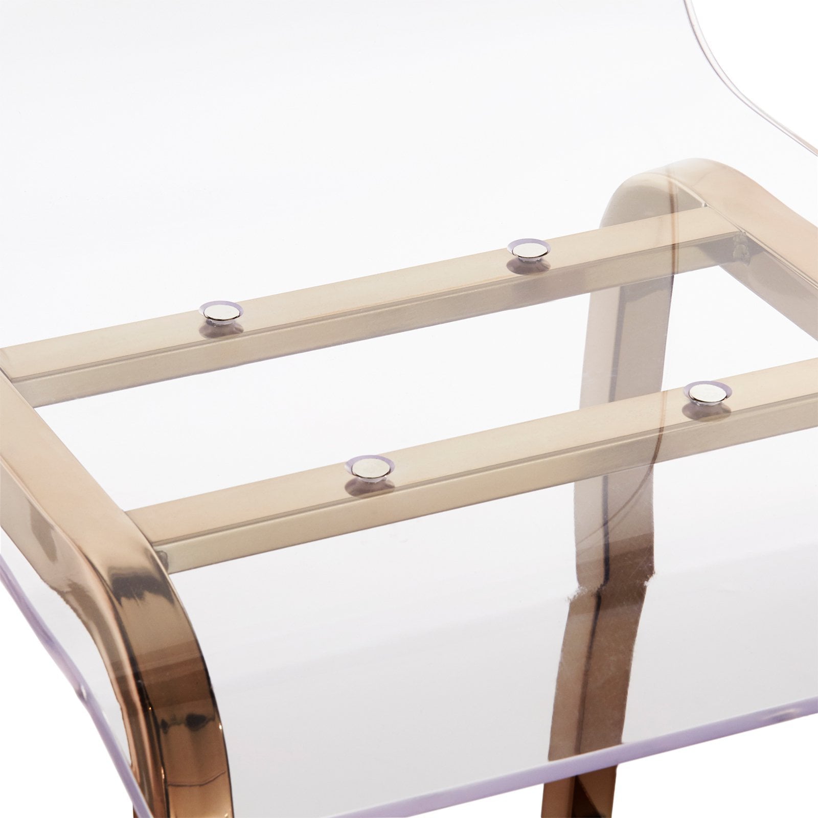 Chelsea Lane Acrylic and Chrome Swivel Stool, Set of Two, Counter Height