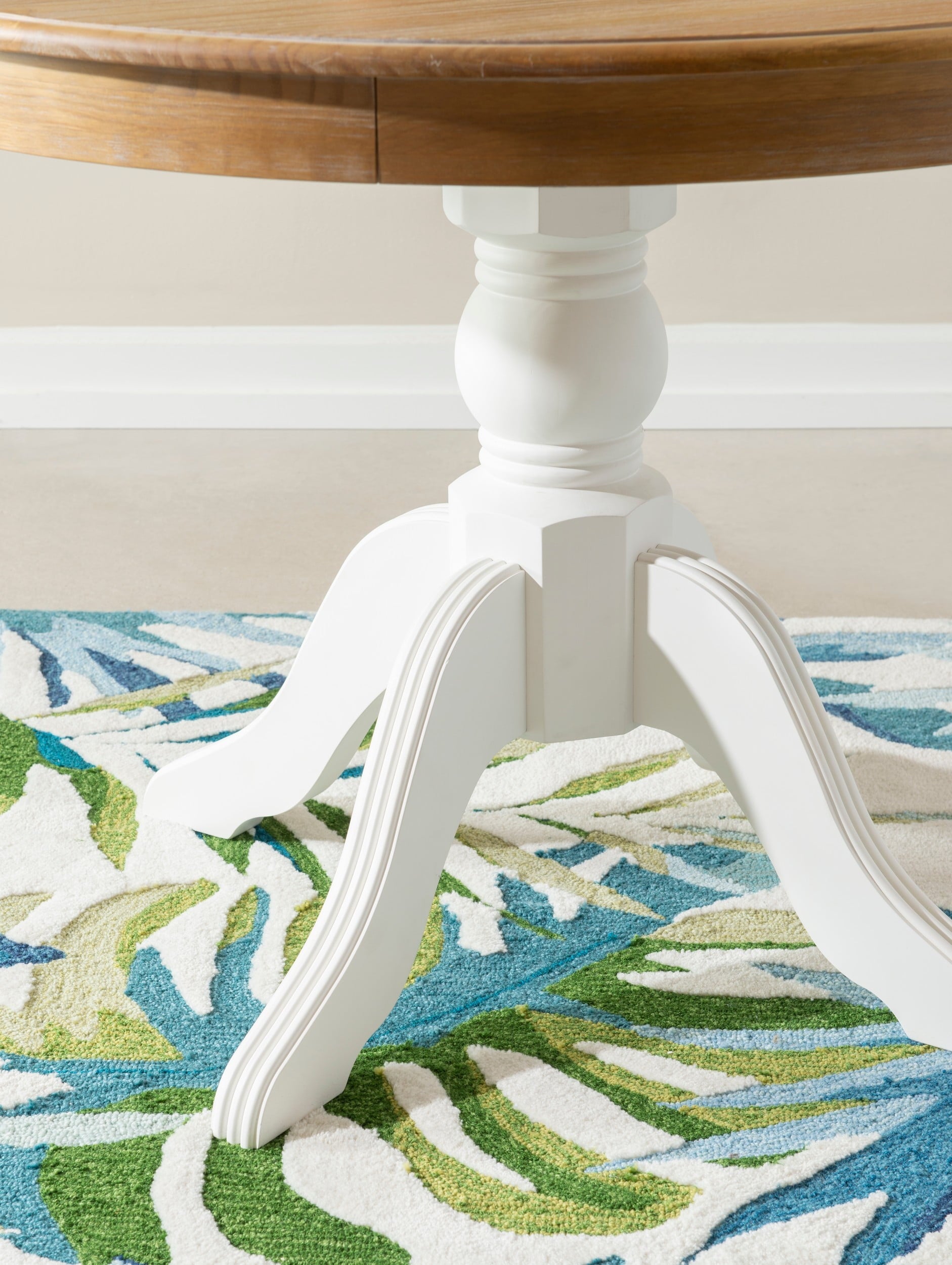 Linon Tobin  Pedestal Dining Table - Natural/White