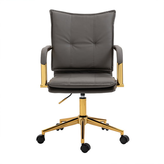 MOJAY PU Leather Ergonomic Executive Office Desk Chair, Brown