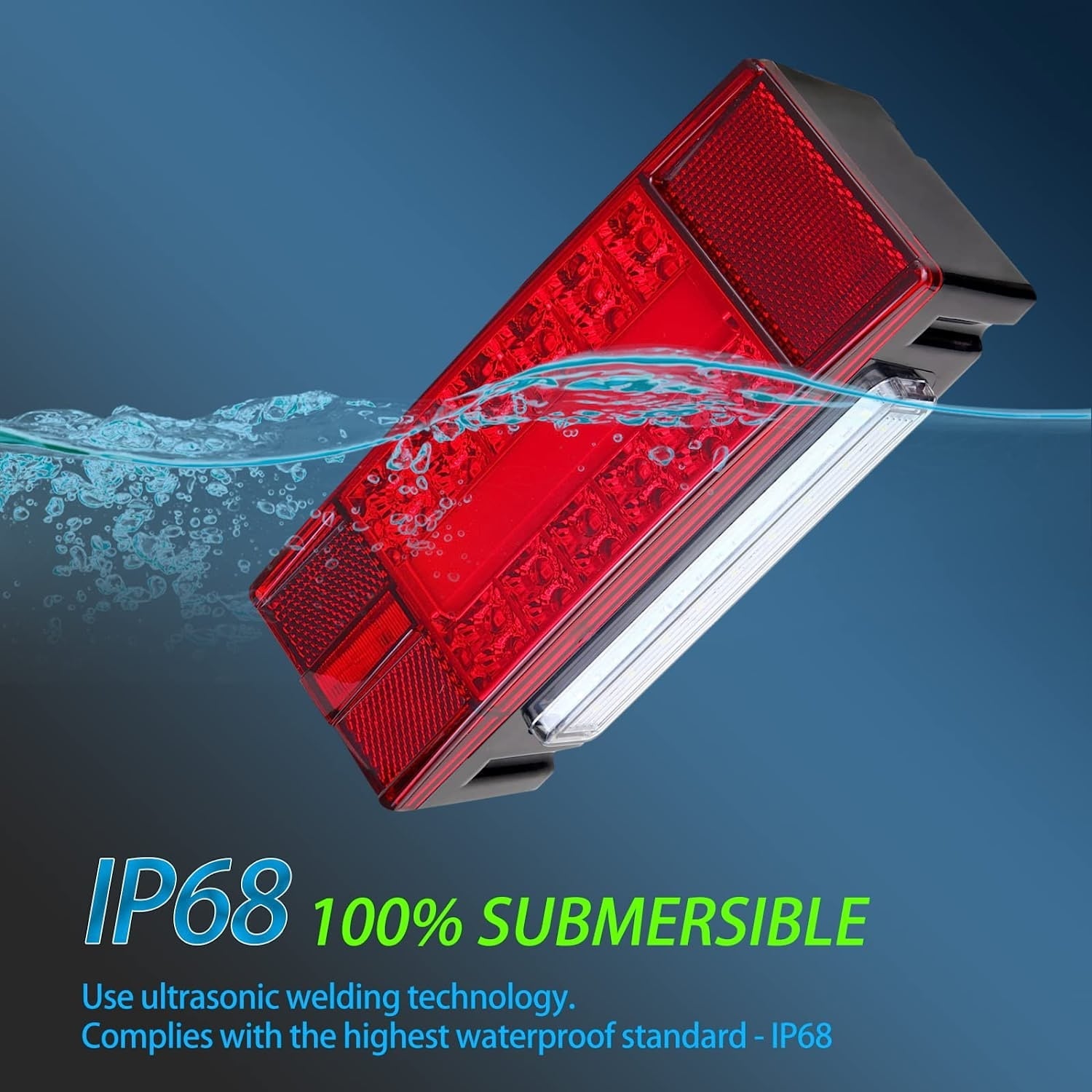 VINAUO Trailer Lights,Boat Trailer Lights,Trailer Lights Kit,Led Trailer Lights Kit,IP68 Waterproof Submersible,DOT Approval