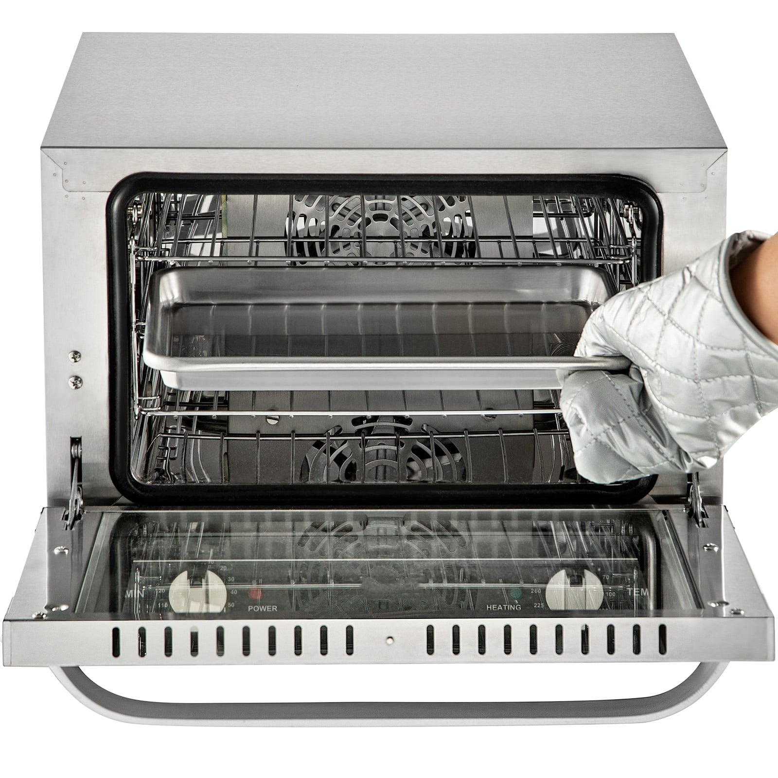 BENTISM Countertop Convection Oven Commercial Toaster Baker Stainless 19Qt 120V