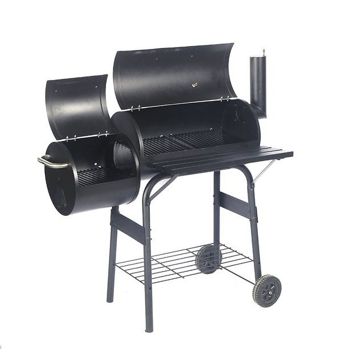 AEDILYS 27 inch Charcoal Barrel Grill with Offset Smoker