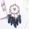 Indian Catcher Wind Chime Ornaments Girls Bedroom Decoration Kindergarten Graduation Gift, Handmade Dream Catcher Net Wind Chimes Dreamcatcher Feathers Hanging Decorations