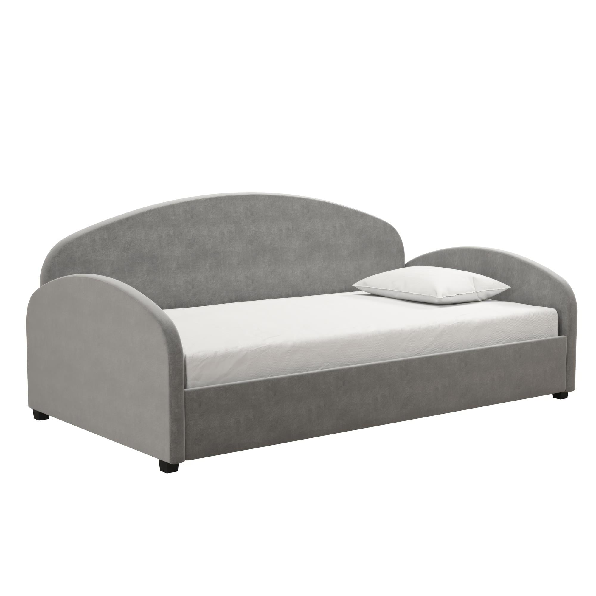 Mr. Kate Moon Upholstered Daybed Frame, Twin, Light Gray Velvet