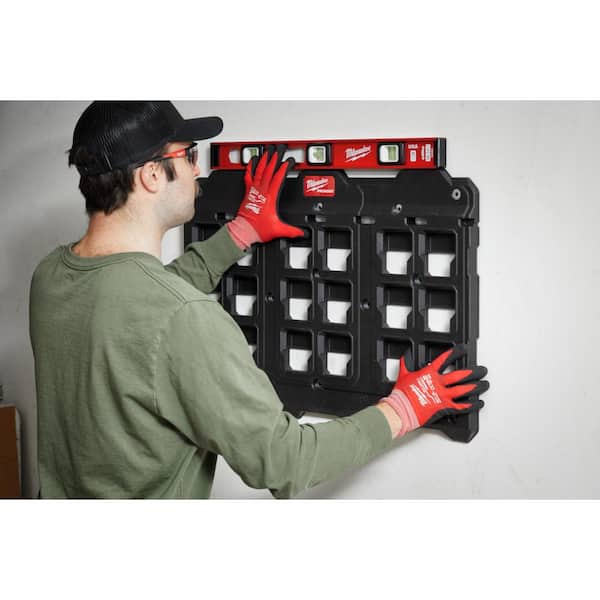 Packout Large Wall Plate 20 in. H x 30.75 in. W Slat Wall Panel in Black (2-Pack)