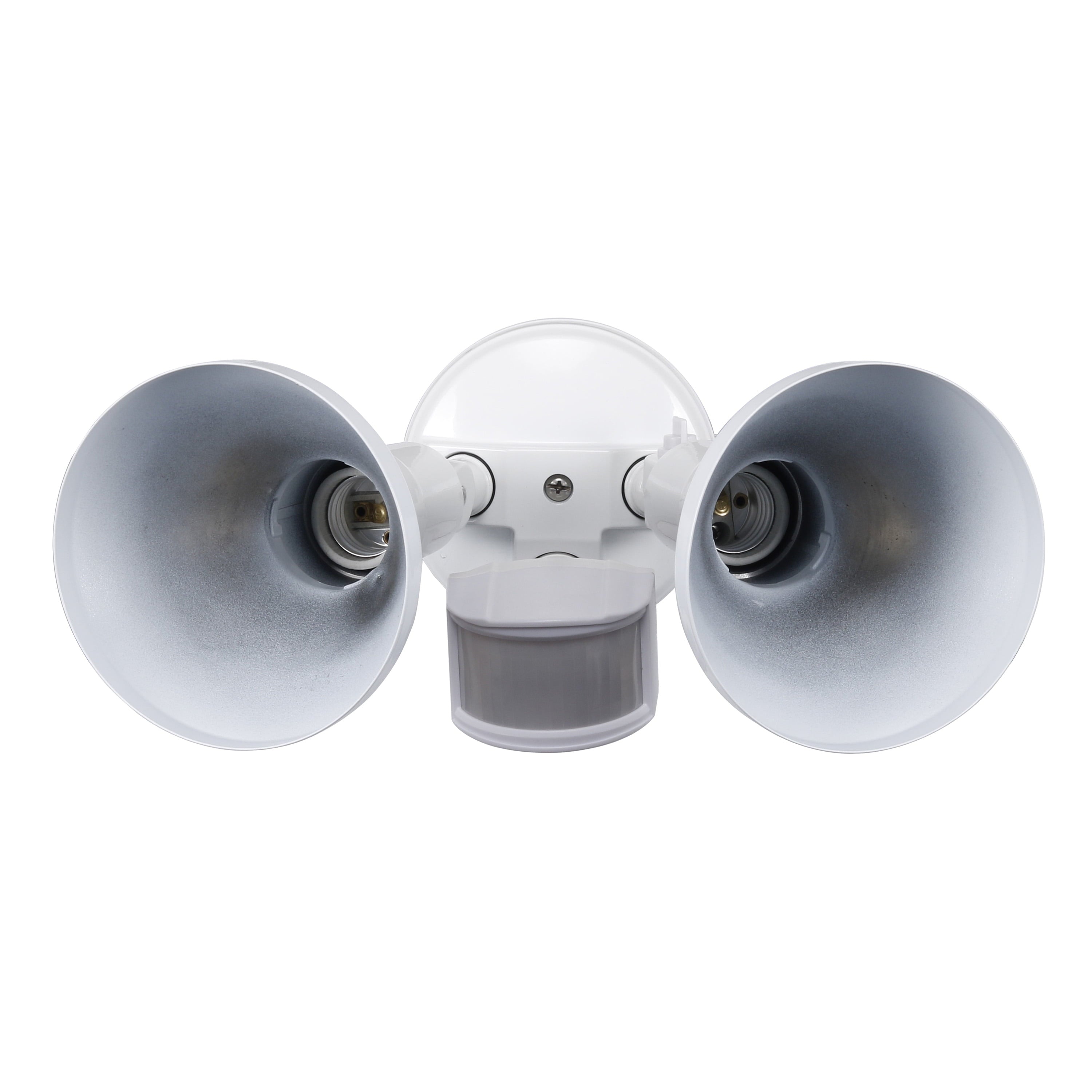 Honeywell White Dual Head Motion Wired Activated Security Flood Light, LED, Durable Aluminum Construction