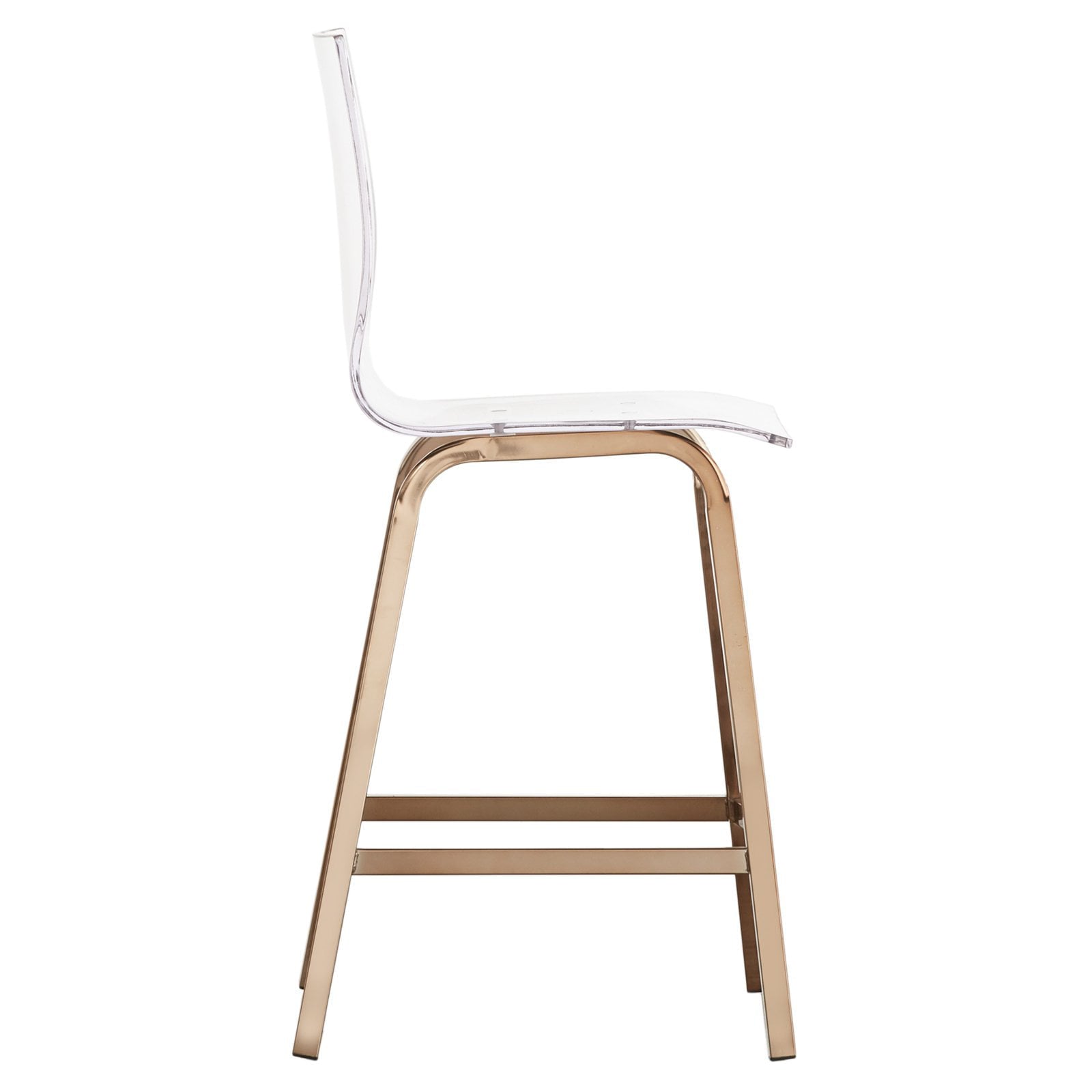 Chelsea Lane Acrylic and Chrome Swivel Stool, Set of Two, Counter Height