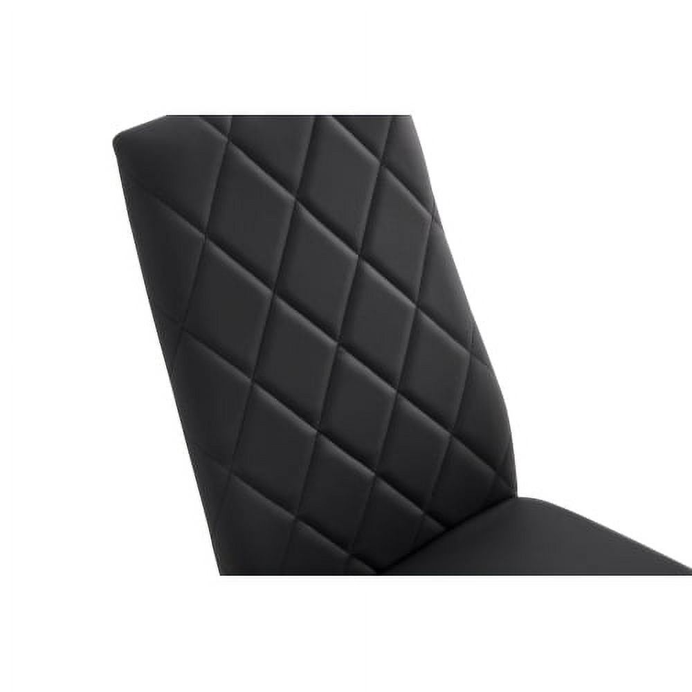 Tansole Dining Table Set 4-Person Dining Set: Glass Table & Metal Chairs