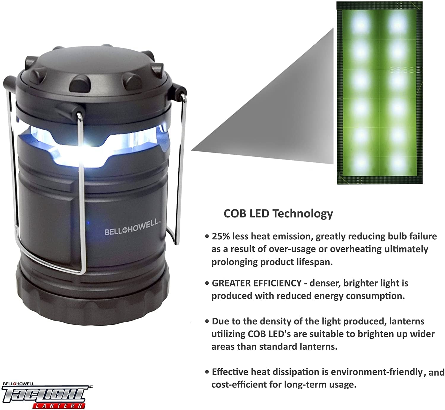 Bell+Howell Taclight Lantern 600 Lumens LED Battery Camping Lantern As Seen On TV