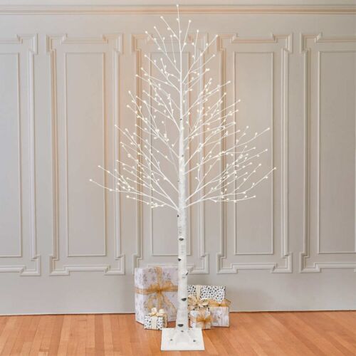 7FT LED Multifunction Birch Tree with 280 Multicolor LED Lights