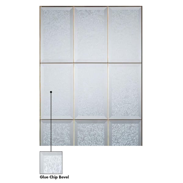 32 in. x 80 in. Geometric Glue Chip and Zinc 1/2 Lite 1-Panel Painted Right-Hand Inswing Steel Prehung Front Door