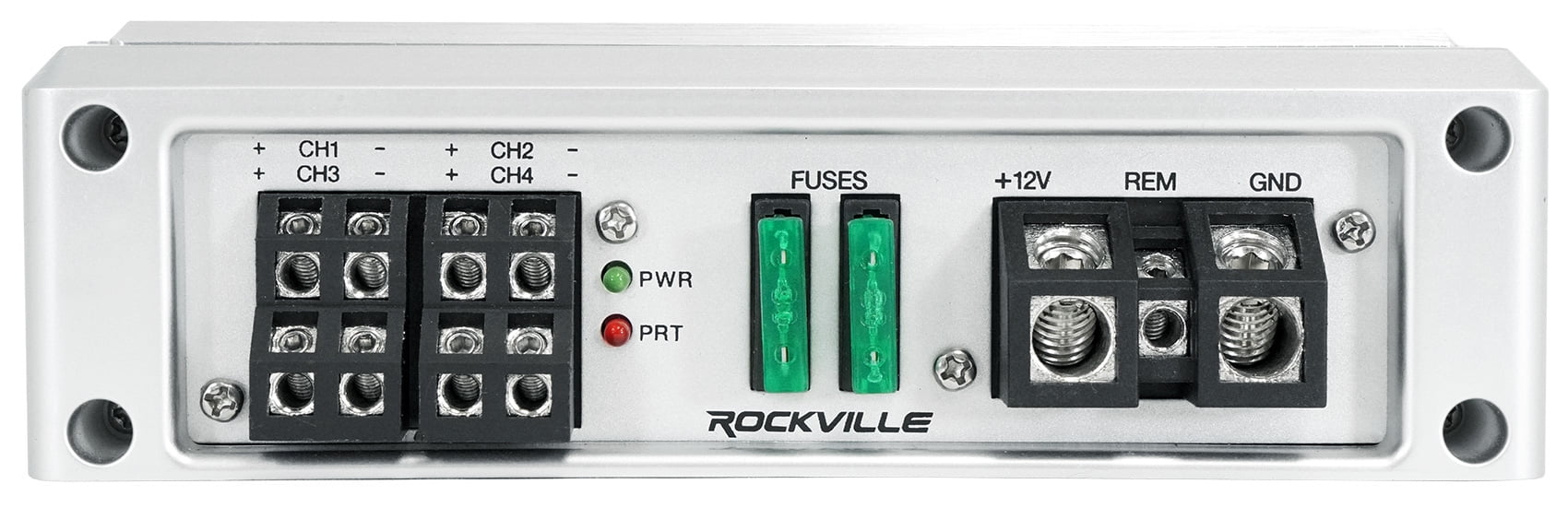 Rockville RXM-S30 Micro Marine/ATV Amplifier 2400w Peak 4 Channel 4x150W+Amp Kit