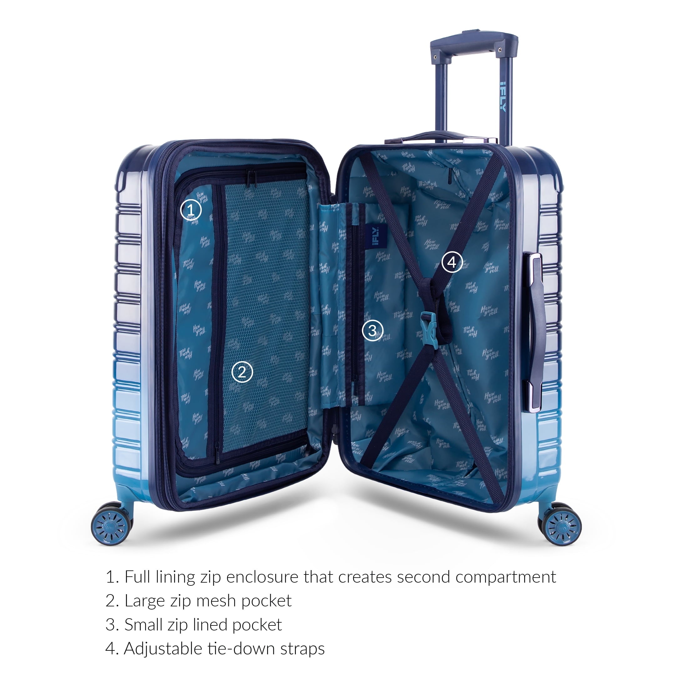 iFLY Hardside Fibertech Carry On Luggage 20