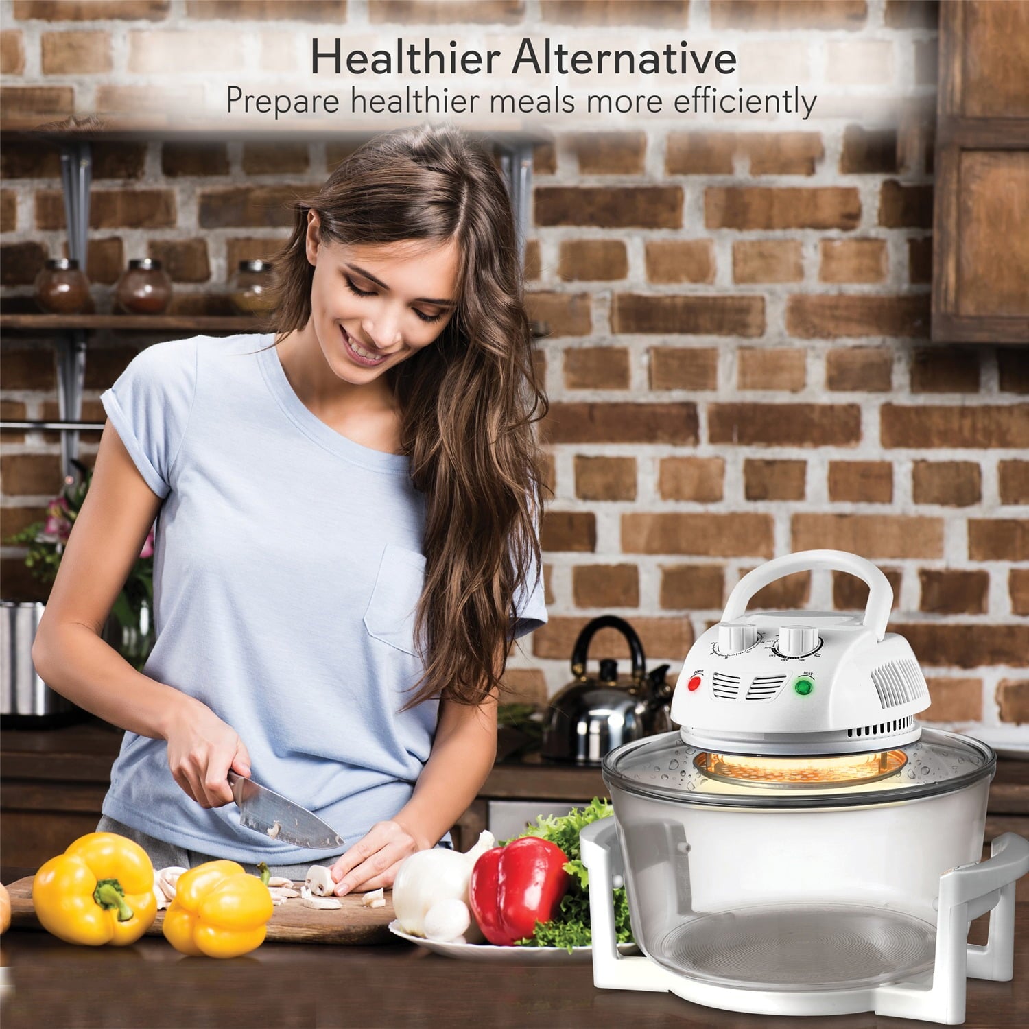 Nutrichef Halogen Oven Air-fryer/infrared Convection Cooker