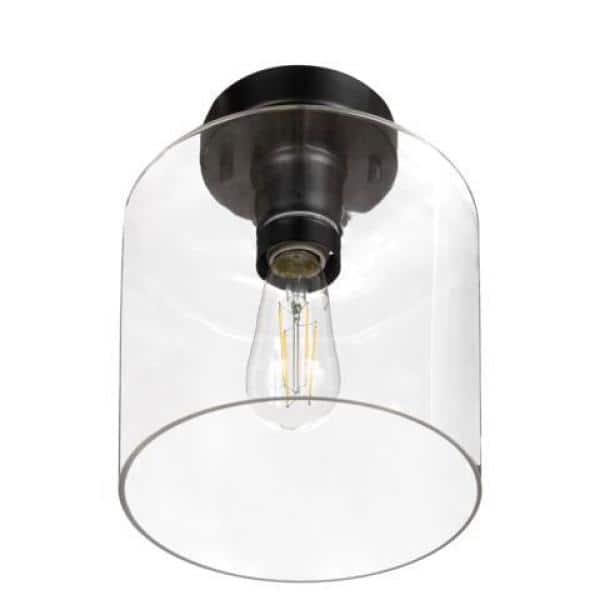 Westbrook 8 in. 1-Light Matte Black Flush Mount