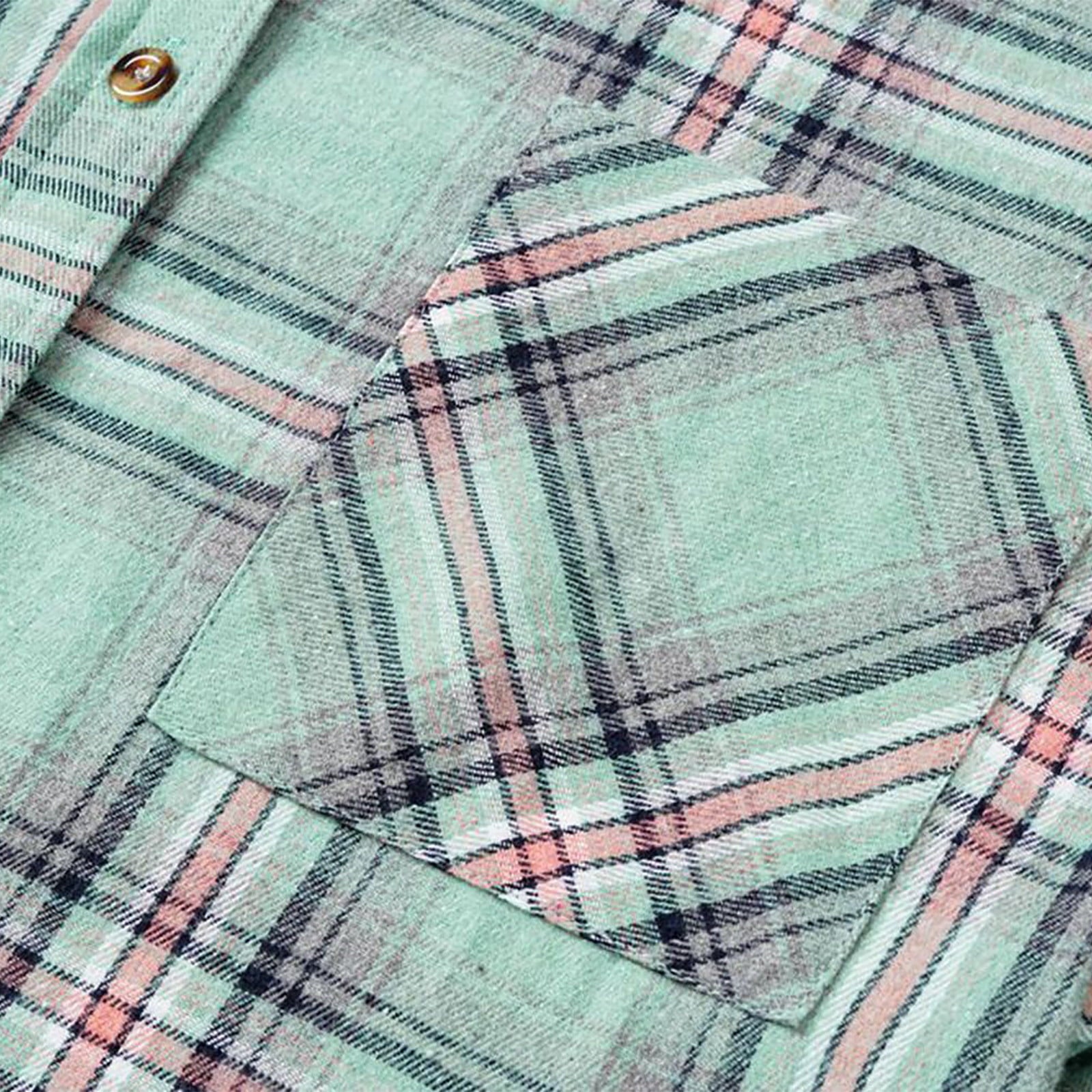 Women's Plaid Button Front Long Sleeve Drawstring Hoodie Jacket,Womens Shacket Jacket Plaid Hooded Shirt Jackets