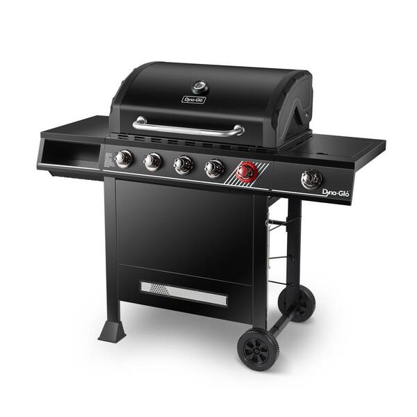 5-Burner Natural Gas Grill in Matte Black with TriVantage Multi-Functional Cooking System