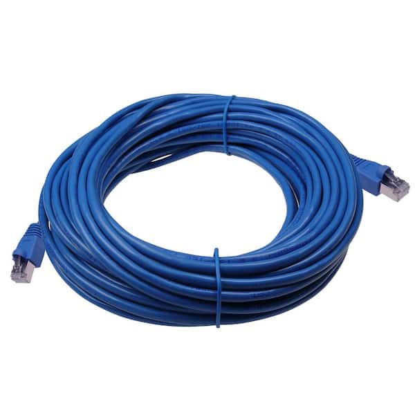 50 ft. Cat6a Snagless Shielded (STP) Network Patch Cable, Blue