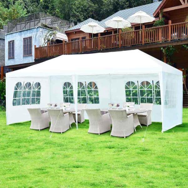 300 sq. ft. White Canopy Tent Heavy-Duty Wedding Party Tent Canopy