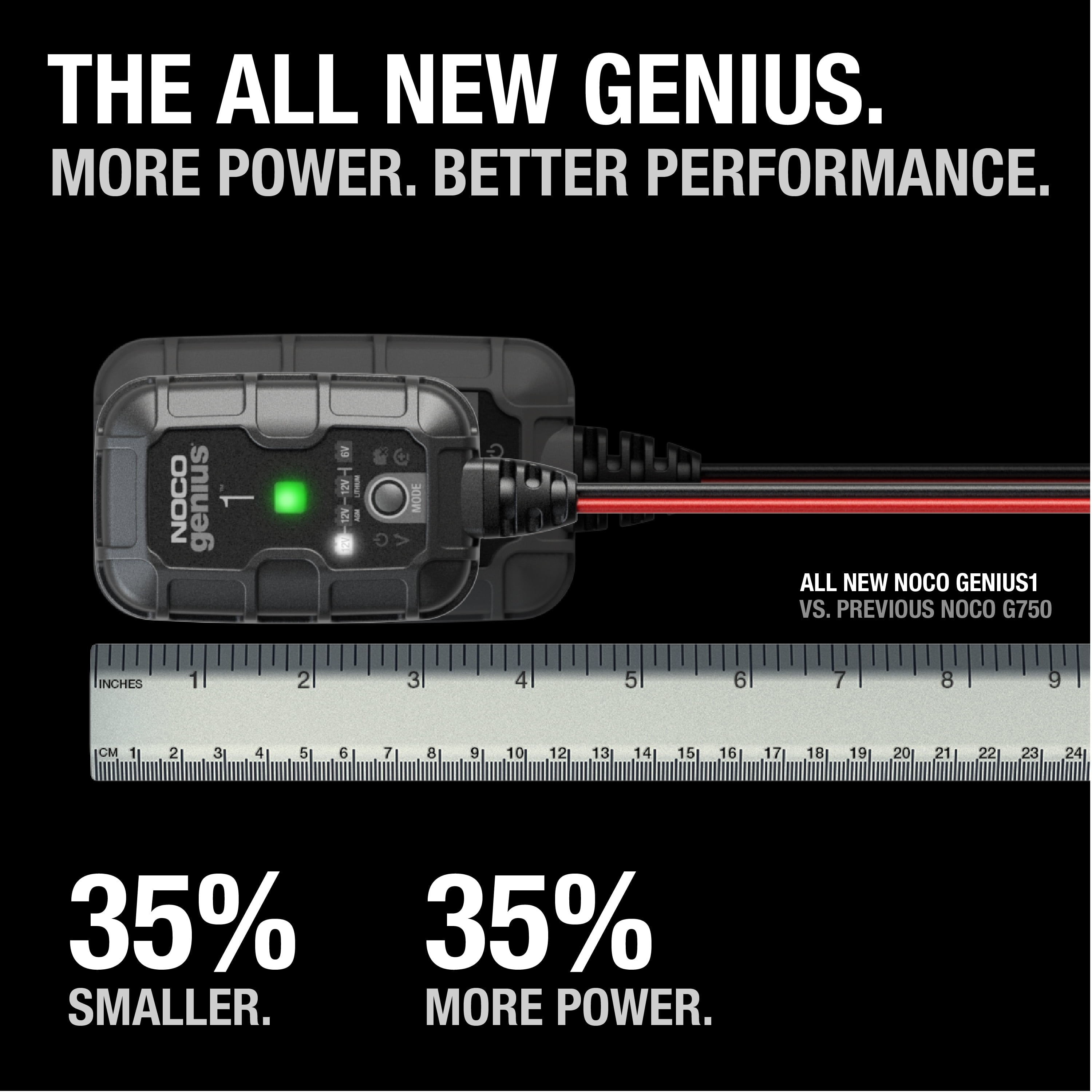 NOCO GENIUS1 6V/12V 1A Smart Battery Charger and Maintainer
