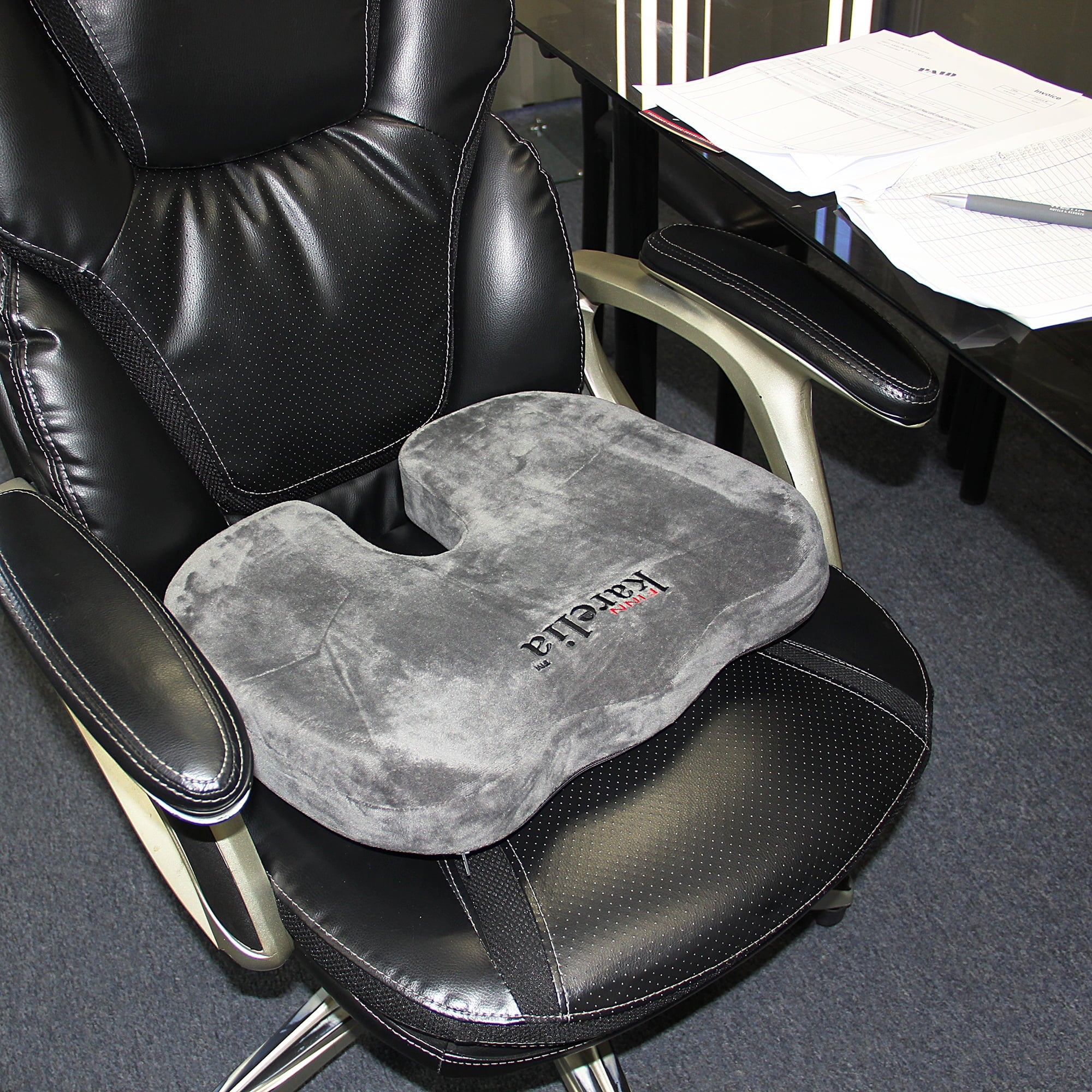 Finn Karelia Memory Foam Hemorrhoid Seat Cushion for for everyday use/Firm Pillow for Hemorrhoids, Prostate, Pregnancy, Post Natal Pain Relief, Surgery (1 Pack)