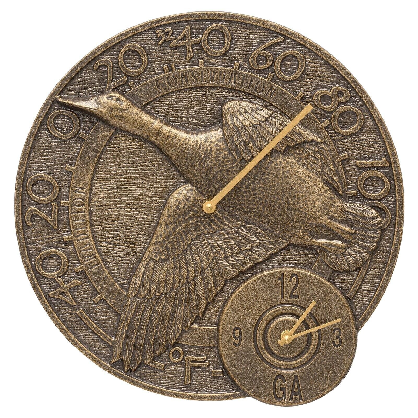 Whitehall Products 147 14 in. Duck Clock & Thermometer Combo