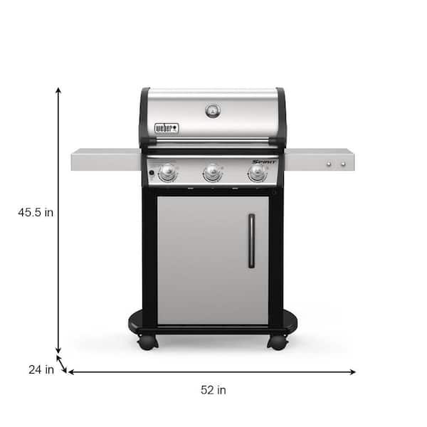 Spirit S-315 3-Burner Propane Gas Grill in Stainless Steel