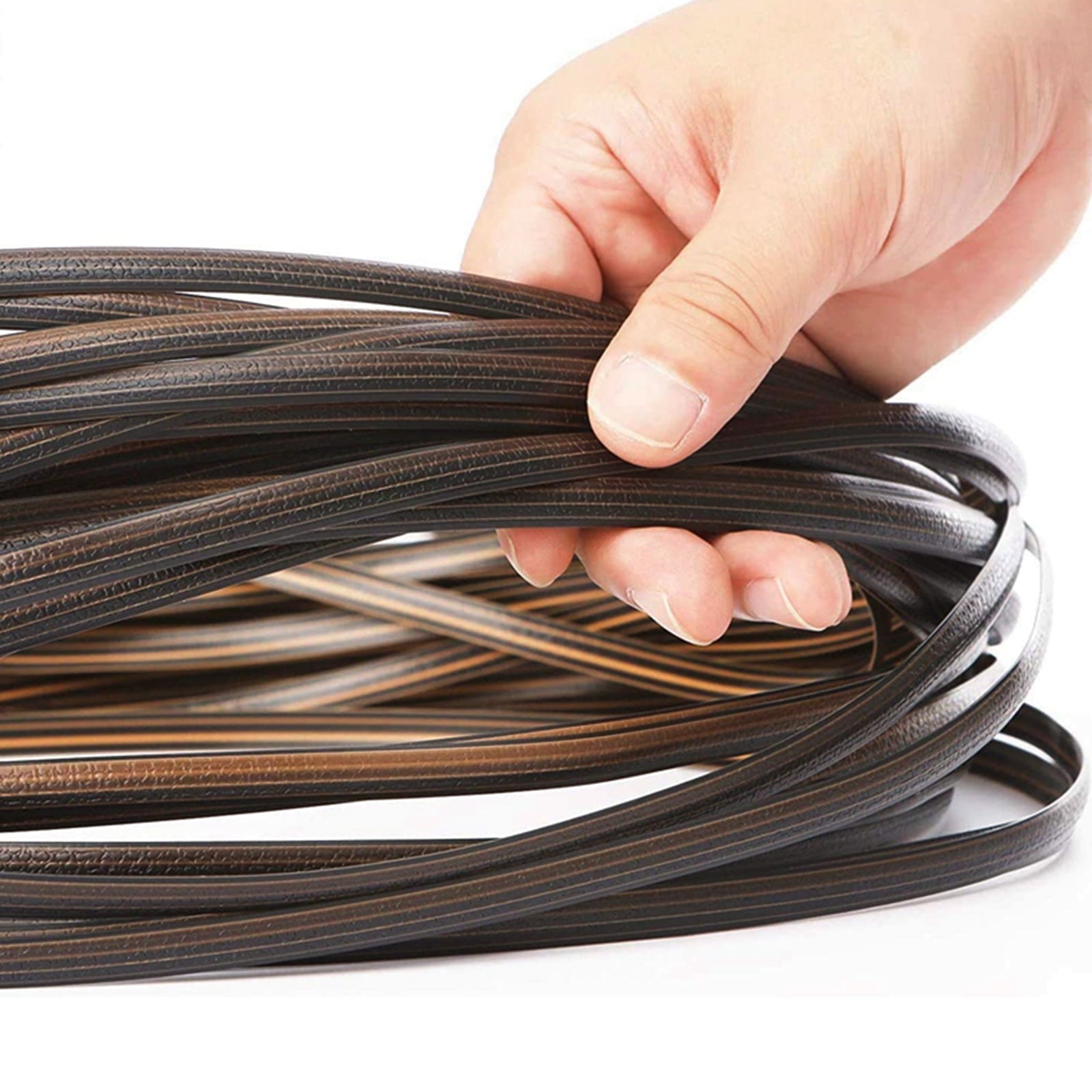 Furniture Wicker Repair Kit, 105ft High Strength Wicker Repair Supplies, Stuffygreenus Flat Rattan Material for Patio Chair Repair Flat Wicker Sofa Table Repair Replacement, 8mm width (Brown)