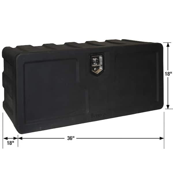 18 in. x 18 in. x 36 in. Matte Black Plastic Underbody Truck Tool Box