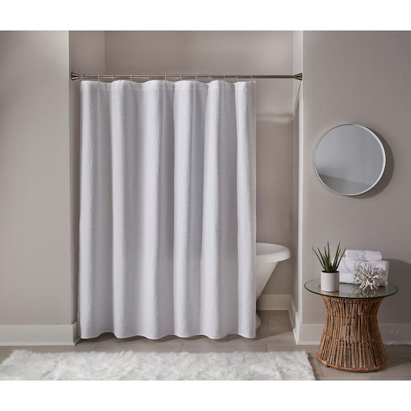 Rust-Proof 43 in. x 72 in. Steel Adjustable Tension No-Tools Shower Rod in Polished Nickel